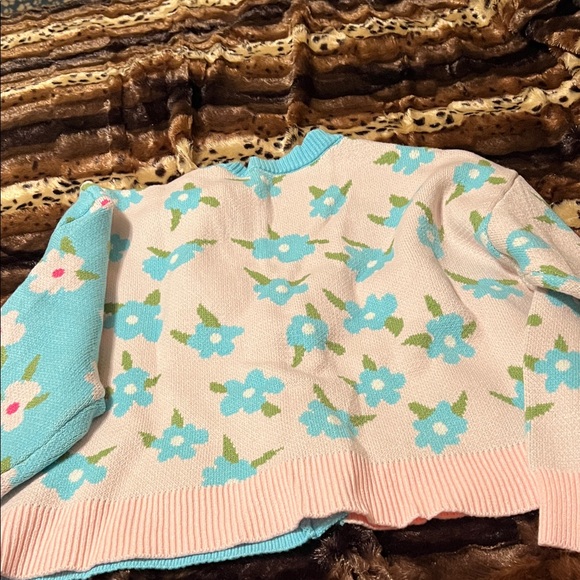 Floral Patterned Cardigan Sweater - Picture 4 of 7
